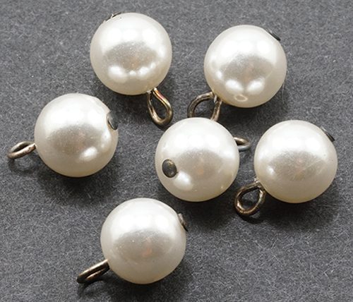 Dollhouse Miniature Pearl Ornaments 6Pcs.